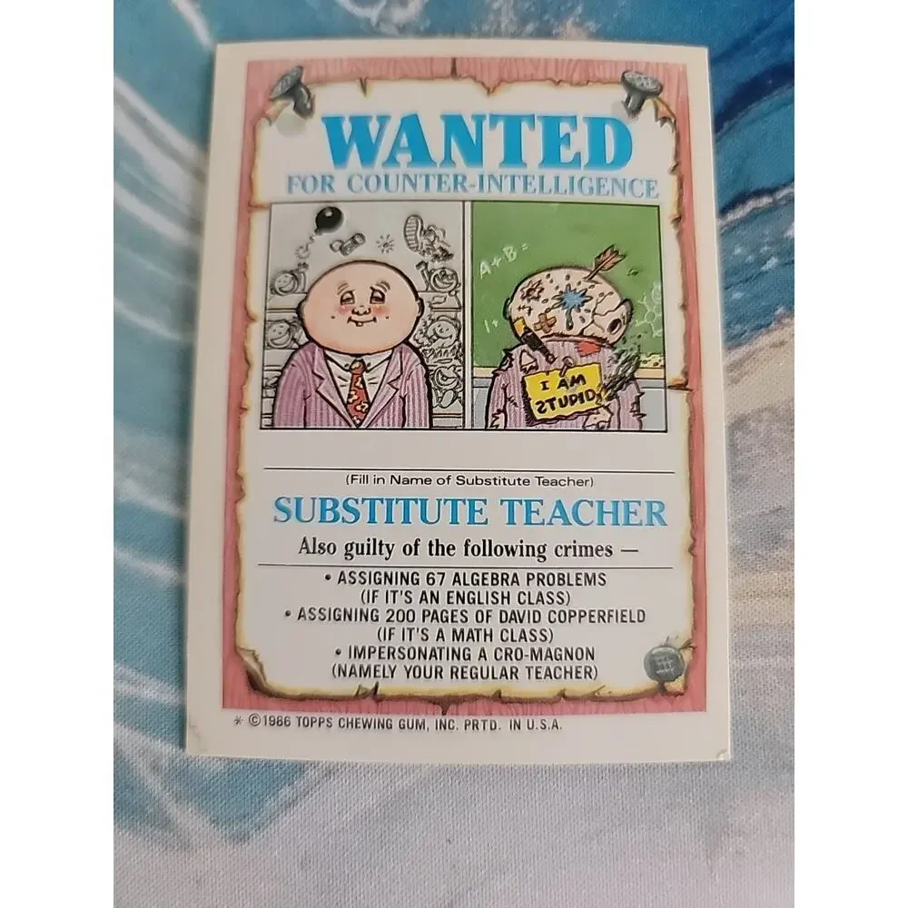 Topps Garbage Pail Kids 1986 Sticker Card Bruce Moose 142a